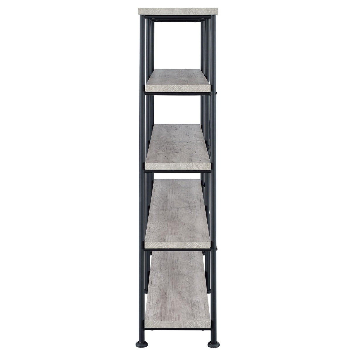 Analiese Gray Driftwood 4-Shelf Open Bookcase from Coaster - Luna Furniture