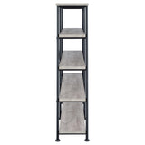 Analiese Gray Driftwood 4-Shelf Open Bookcase from Coaster - Luna Furniture