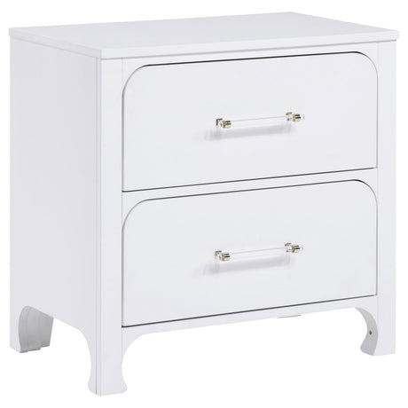 Anastasia 2-drawer Nightstand Bedside Table Pearl White from Coaster - Luna Furniture