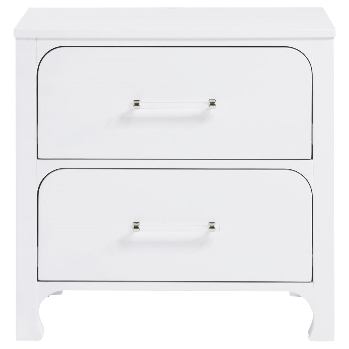 Anastasia 2-drawer Nightstand Bedside Table Pearl White from Coaster - Luna Furniture