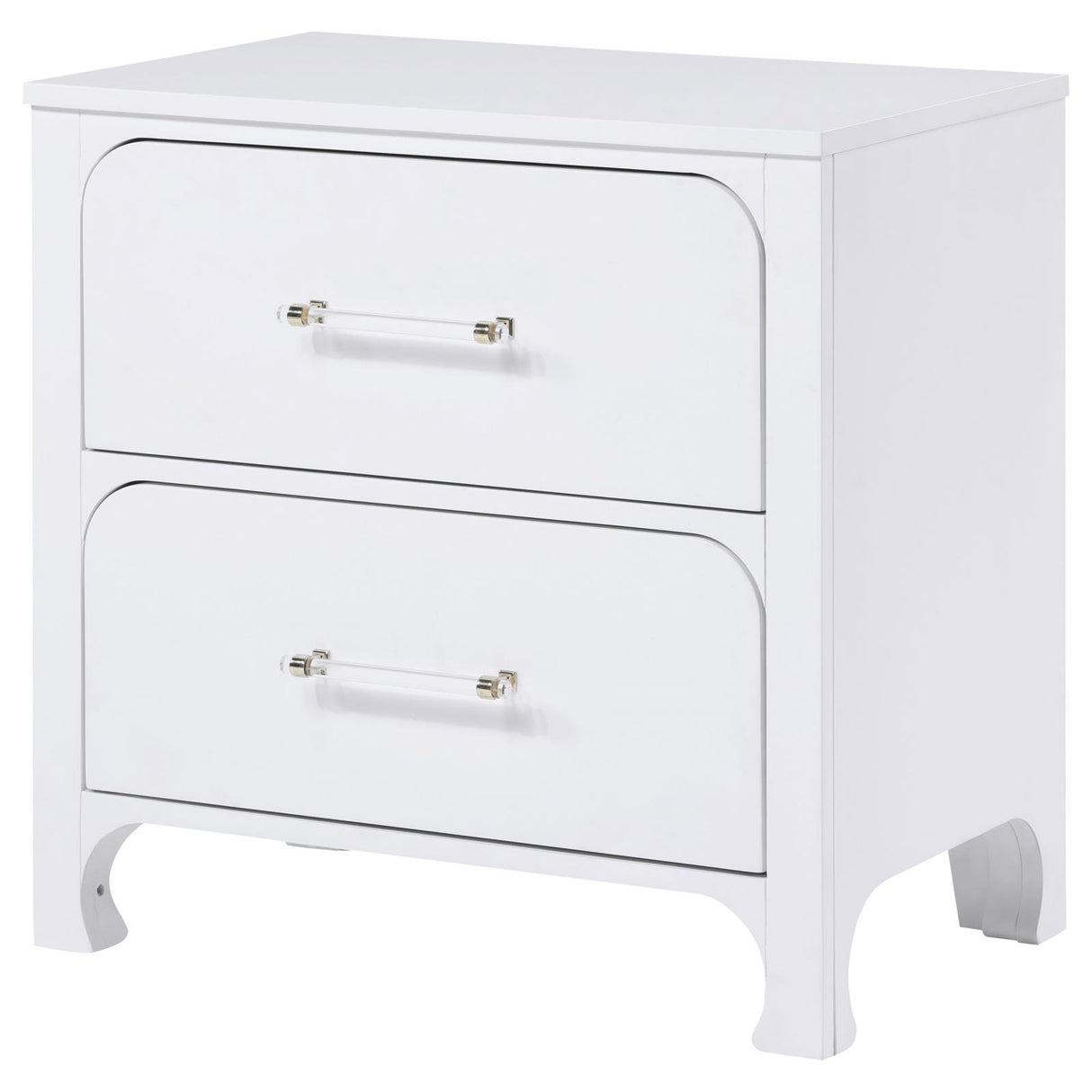 Anastasia 2-drawer Nightstand Bedside Table Pearl White from Coaster - Luna Furniture