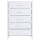 Anastasia 5-drawer Bedroom Chest Pearl White from Coaster - Luna Furniture