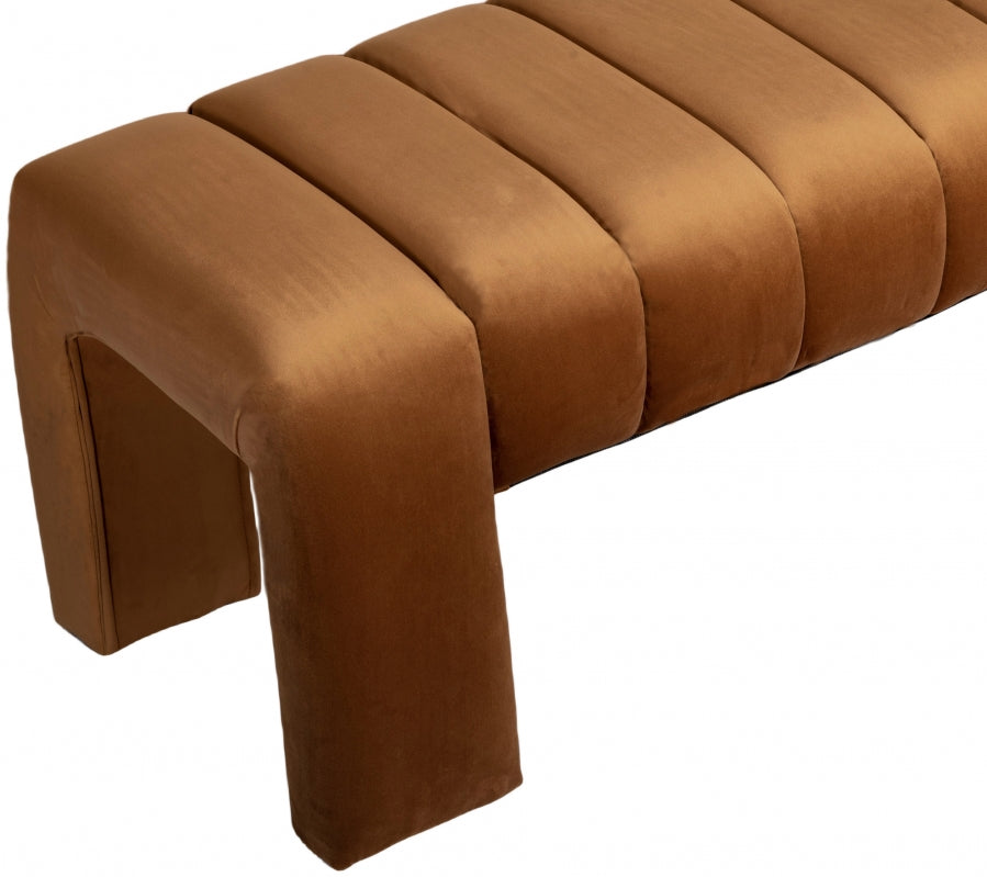 Andaz Velvet Bench Saddle from Meridian - Luna Furniture