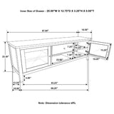 Angela 2-door Wooden 67" TV Stand Brown and White from Coaster - Luna Furniture