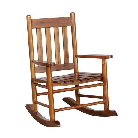 Annie Slat Back Youth Rocking Chair Golden Brown - 609452 - Luna Furniture