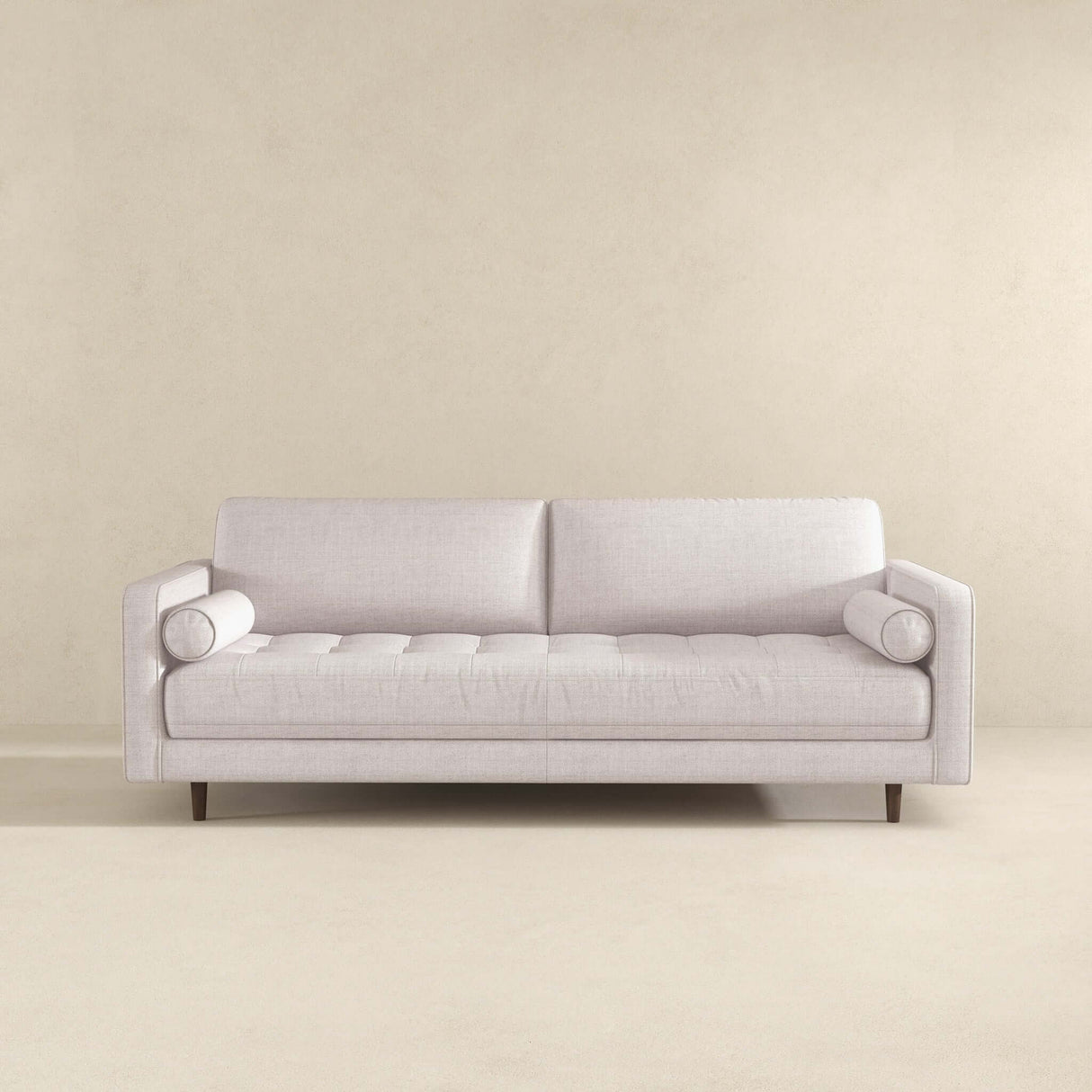 Anthony Mid-Century Modern Beige Linen Sofa - AFC00183 - Luna Furniture