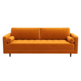 Anthony Mid-Century Modern Burnt Orange Pillow Back Velvet Sofa - AFC02001 - Luna Furniture