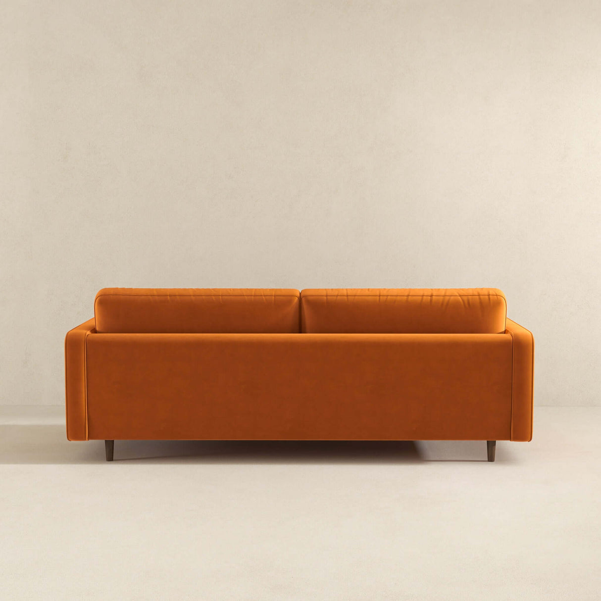 Anthony Mid-Century Modern Burnt Orange Pillow Back Velvet Sofa - AFC02001 - Luna Furniture