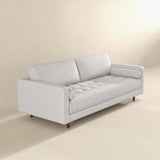 Anthony Mid-Century Modern Light Grey Pillow Back Fabric Sofa - SOF-DAP-LIN-LGRY - Luna Furniture