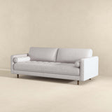 Anthony Mid-Century Modern Light Grey Pillow Back Fabric Sofa - SOF-DAP-LIN-LGRY - Luna Furniture