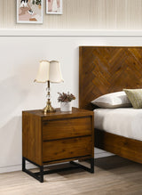 Reed Antique Wood Nightstand from Meridian - Luna Furniture