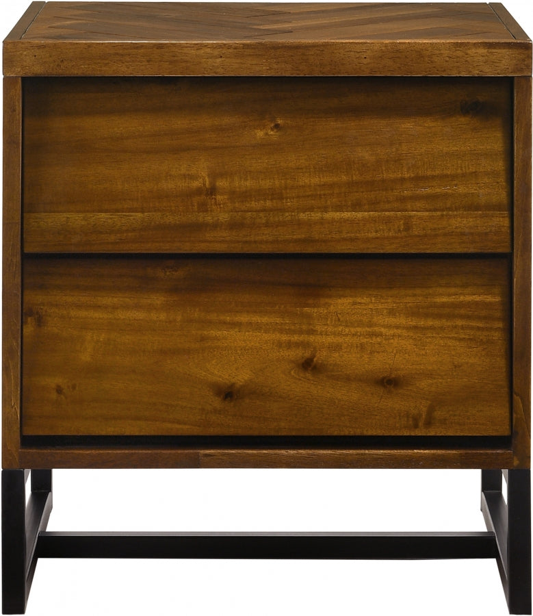 Reed Antique Wood Nightstand from Meridian - Luna Furniture