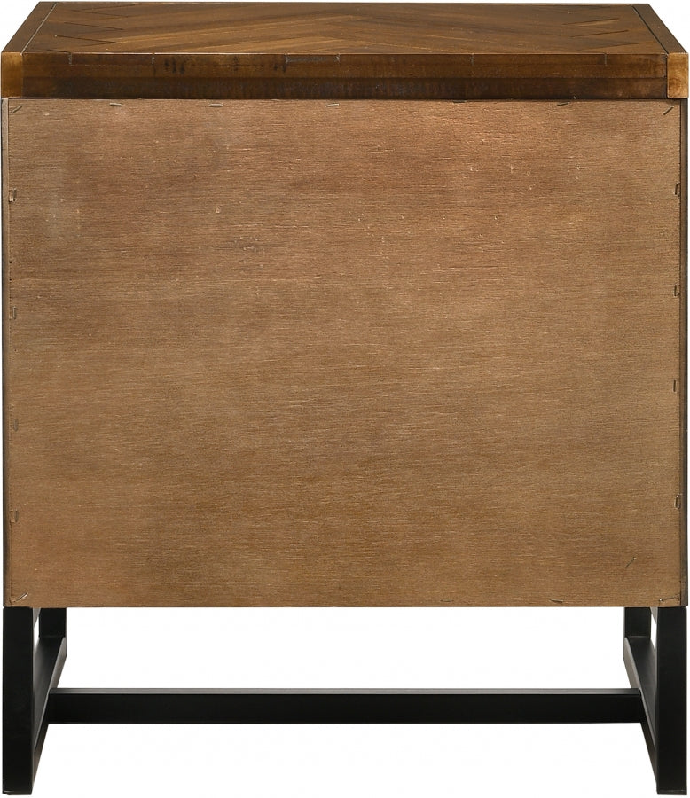 Reed Antique Wood Nightstand from Meridian - Luna Furniture