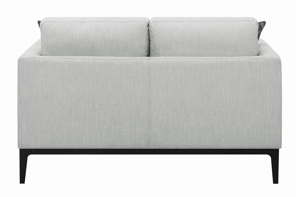 Apperson Cushioned Back Loveseat Light Grey - 508682 - Luna Furniture