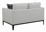 Apperson Cushioned Back Loveseat Light Grey - 508682 - Luna Furniture