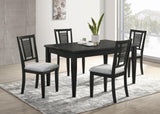 Appleton Black Washed/Light Grey 5-Piece Rectangular Dining Set from Coaster - Luna Furniture