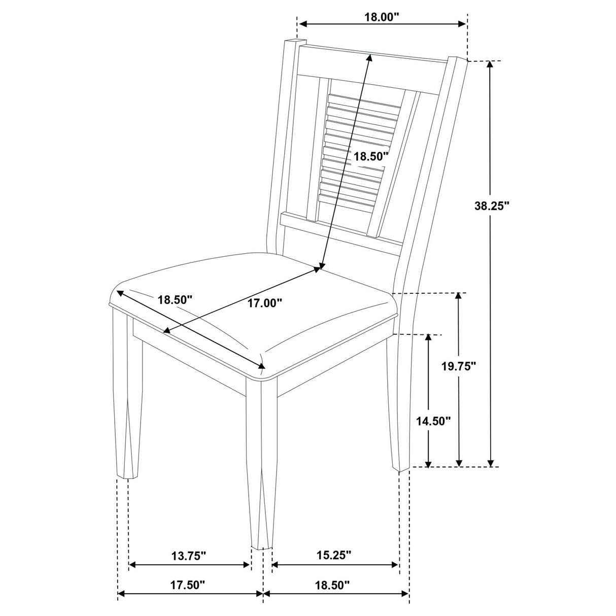 Appleton Black Washed/Light Grey 5-Piece Rectangular Dining Set from Coaster - Luna Furniture