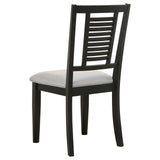 Appleton Ladder Back Dining Side Chair Black Washed and Light Grey (Set of 2) from Coaster - Luna Furniture