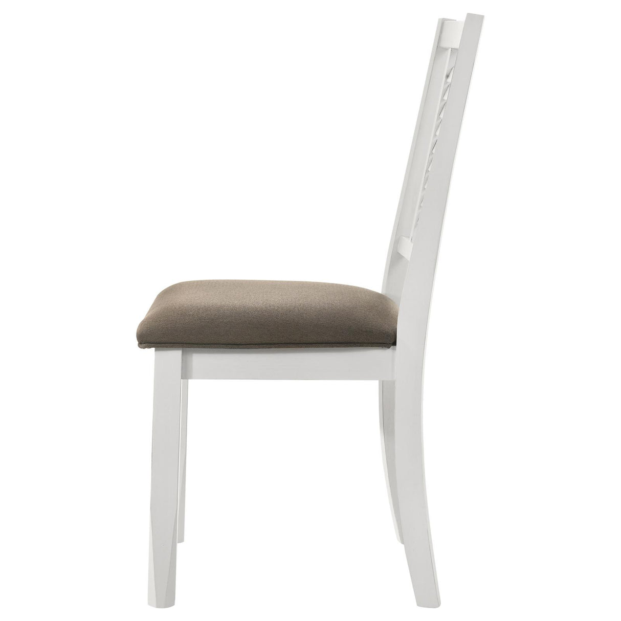 Appleton Ladder Back Dining Side Chair White and Brown (Set of 2) from Coaster - Luna Furniture