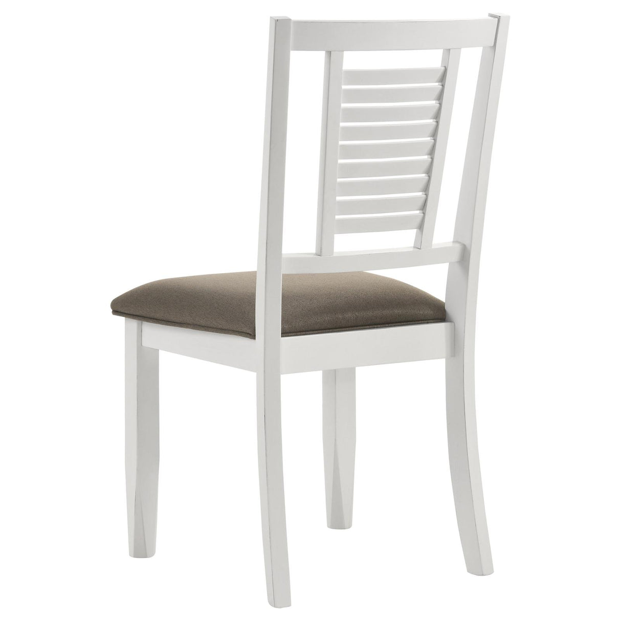 Appleton Ladder Back Dining Side Chair White and Brown (Set of 2) from Coaster - Luna Furniture