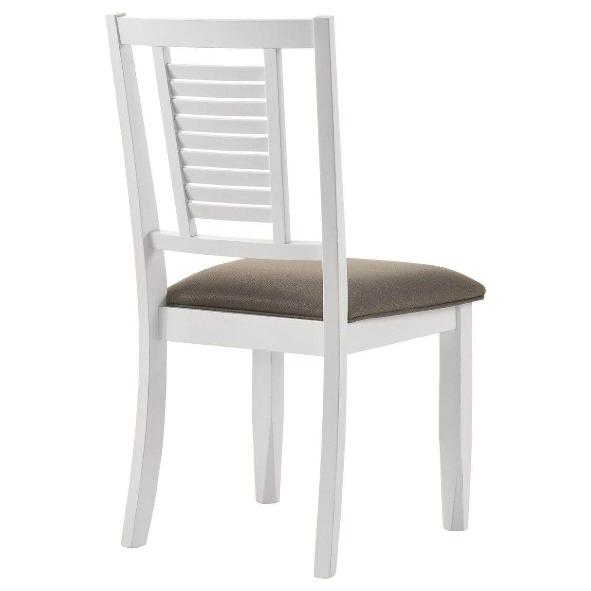 Appleton Ladder Back Dining Side Chair White and Brown (Set of 2) from Coaster - Luna Furniture