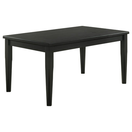 Appleton Rectangular Wood Dining Table Black Washed from Coaster - Luna Furniture