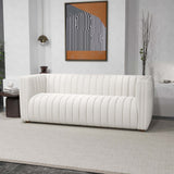 April Mid Century Modern Luxury Tight Back Couch Cream Boucle - AFC00250 - Luna Furniture