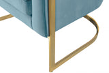 Carter Aqua Velvet Accent Chair from Meridian - Luna Furniture