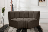 Arc Boucle Fabric 2pc. Sectional Brown from Meridian - Luna Furniture