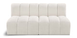 Arc Boucle Fabric 2pc. Sectional Cream from Meridian - Luna Furniture