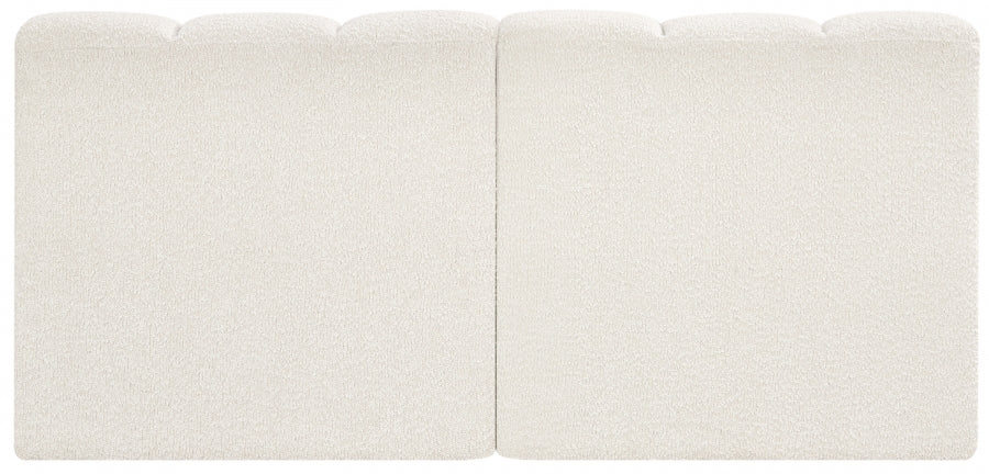 Arc Boucle Fabric 2pc. Sectional Cream from Meridian - Luna Furniture