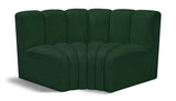 Arc Boucle Fabric 2pc. Sectional Green from Meridian - Luna Furniture