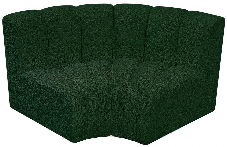 Arc Boucle Fabric 2pc. Sectional Green from Meridian - Luna Furniture