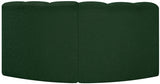 Arc Boucle Fabric 2pc. Sectional Green from Meridian - Luna Furniture