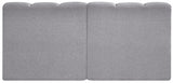 Arc Boucle Fabric 2pc. Sectional Grey from Meridian - Luna Furniture