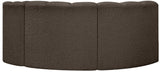 Arc Boucle Fabric 3pc. Sectional Brown from Meridian - Luna Furniture