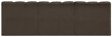 Arc Boucle Fabric 3pc. Sectional Brown from Meridian - Luna Furniture