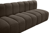 Arc Boucle Fabric 3pc. Sectional Brown from Meridian - Luna Furniture