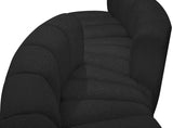 Arc Boucle Fabric 4pc. Sectional Black from Meridian - Luna Furniture