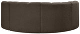 Arc Boucle Fabric 4pc. Sectional Brown from Meridian - Luna Furniture