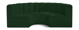 Arc Boucle Fabric 4pc. Sectional Green from Meridian - Luna Furniture