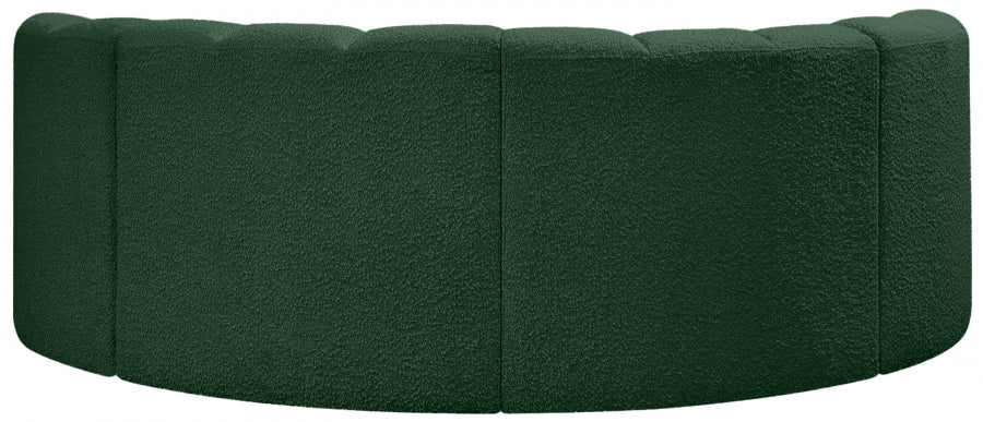 Arc Boucle Fabric 4pc. Sectional Green from Meridian - Luna Furniture