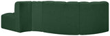 Arc Boucle Fabric 4pc. Sectional Green from Meridian - Luna Furniture