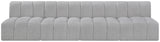 Arc Boucle Fabric 4pc. Sectional Grey from Meridian - Luna Furniture