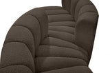 Arc Boucle Fabric 6pc. Sectional Brown from Meridian - Luna Furniture