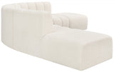 Arc Boucle Fabric 6pc. Sectional Cream from Meridian - Luna Furniture