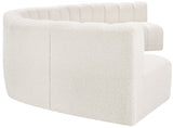 Arc Boucle Fabric 7pc. Sectional Cream from Meridian - Luna Furniture