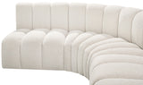 Arc Boucle Fabric 7pc. Sectional Cream from Meridian - Luna Furniture