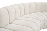 Arc Boucle Fabric 7pc. Sectional Cream from Meridian - Luna Furniture