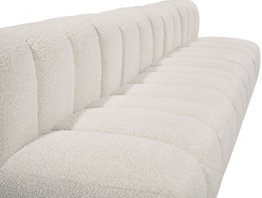 Arc Boucle Fabric 7pc. Sectional Cream from Meridian - Luna Furniture